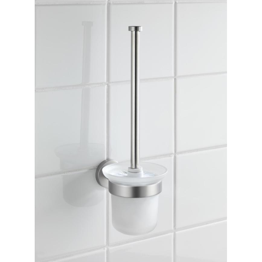 WENKO 19614100 - WC štětka BOSIO MATT 10x14 cm nerez/stříbrná/satin