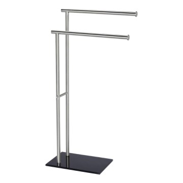 WENKO 20390100 - Stojan na ručníky LIMA 41x79 cm nerez/satin/černá