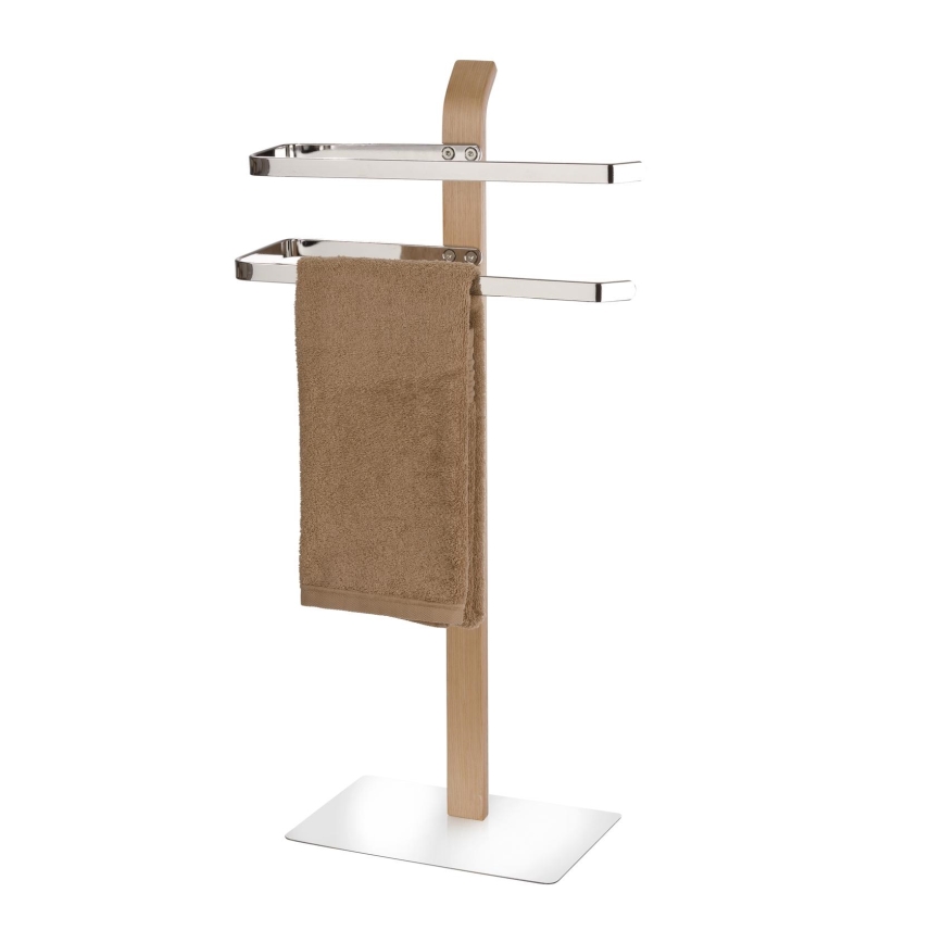 WENKO 20396100 - Stojan na ručníky SAMONA 40,5x79,5 cm lesklý chrom/hnědá