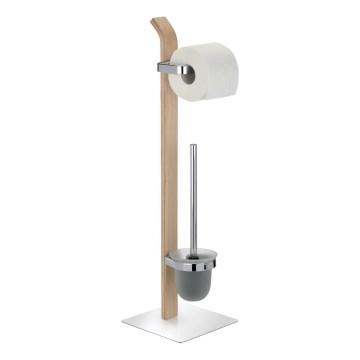 WENKO 20397100 - WC kartáč SAMONA 20x71,5 cm chrom/hnědá/satin