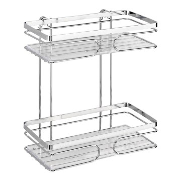 WENKO 20410100-Regál PREMIUM EDELSTAHL 24x27 cm nerez/stříbrná