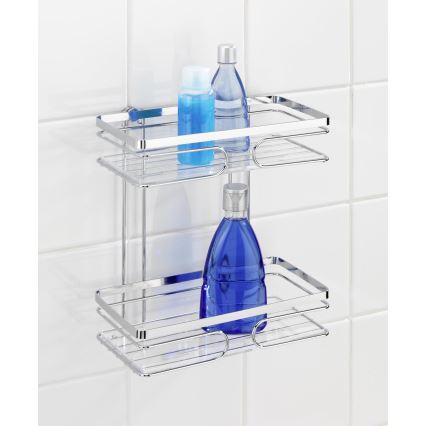 WENKO 20410100-Regál PREMIUM EDELSTAHL 24x27 cm nerez/stříbrná