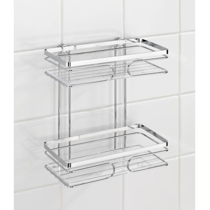 WENKO 20410100-Regál PREMIUM EDELSTAHL 24x27 cm nerez/stříbrná