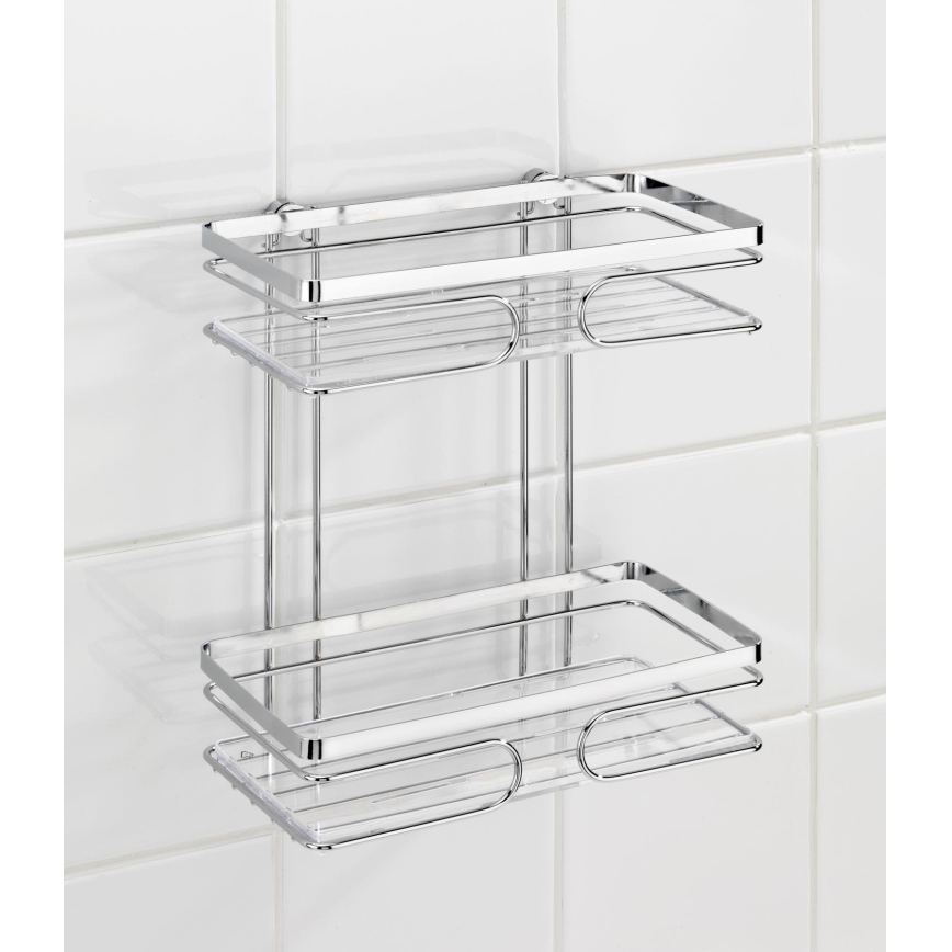 WENKO 20410100-Regál PREMIUM EDELSTAHL 24x27 cm nerez/stříbrná