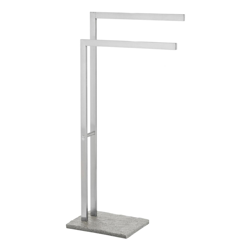 WENKO 20603100 - Stojan na ručníky GRANIT 43,5x86,5 cm nerez/satin/šedá