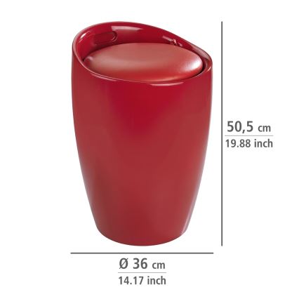WENKO 20624100 - Stolička CANDY 36x50,5 cm červená/černá
