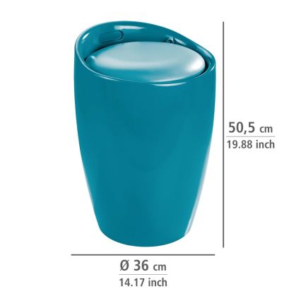 WENKO 20625100 - Stolička CANDY 36x50,5 cm tyrkysová/černá