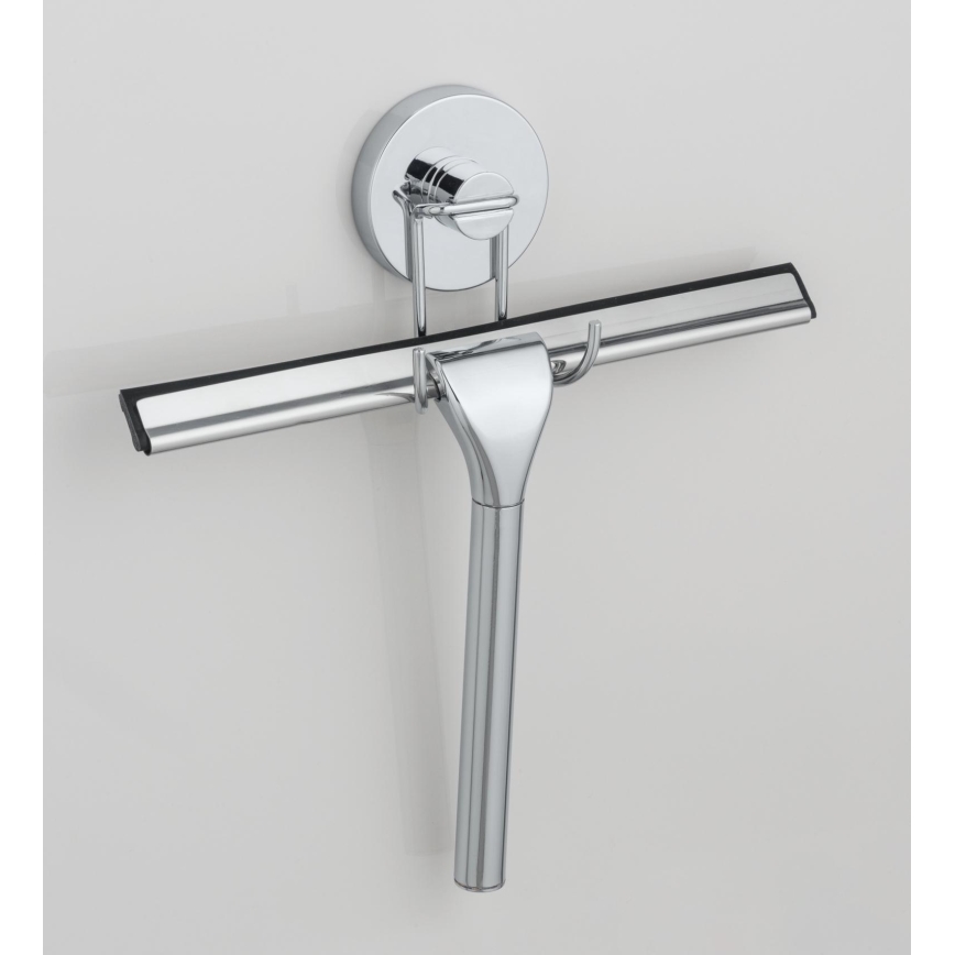 WENKO 20877100-Stěrka VACUUM-LOC RUND STAH 24,5x25 cm nerez/lesk. chrom/stříbrná