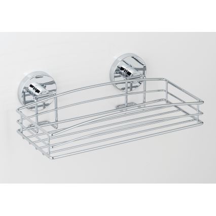 WENKO 20883100-Polička VACUUM-LOC RUND STAH 26x15,3 cm lesk. chrom