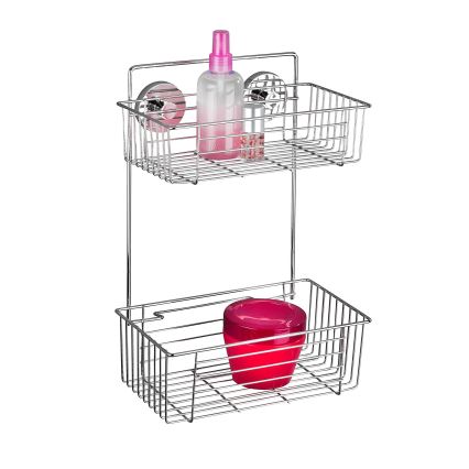 WENKO 20889100-Regál VACUUM-LOC RUND STAH 26x38 cm lesk. chrom