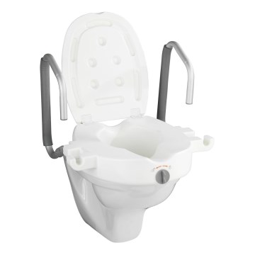 WENKO 20924100-Toaletní sedátko SECURA 55x47,5 cm bílá/stříbrná