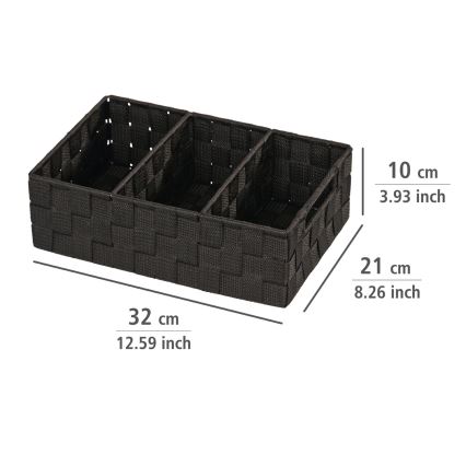WENKO 20978100 - Organizer ADRIA 32x21 cm černá