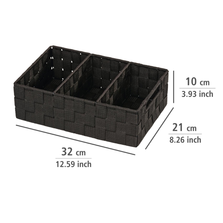 WENKO 20978100 - Organizer ADRIA 32x21 cm černá