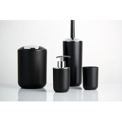 WENKO 21211100 - Odpadkový koš BRASIL 14x21 cm černá/lesklý chrom