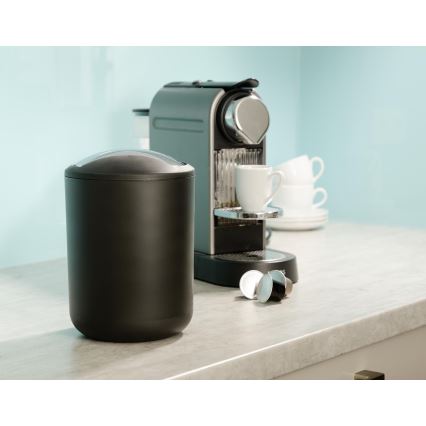 WENKO 21211100 - Odpadkový koš BRASIL 14x21 cm černá/lesklý chrom