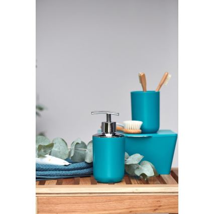 WENKO 21224100 - Dávkovač mýdla BRASIL 7,3x16,5 cm tyrkysová/lesklý chrom