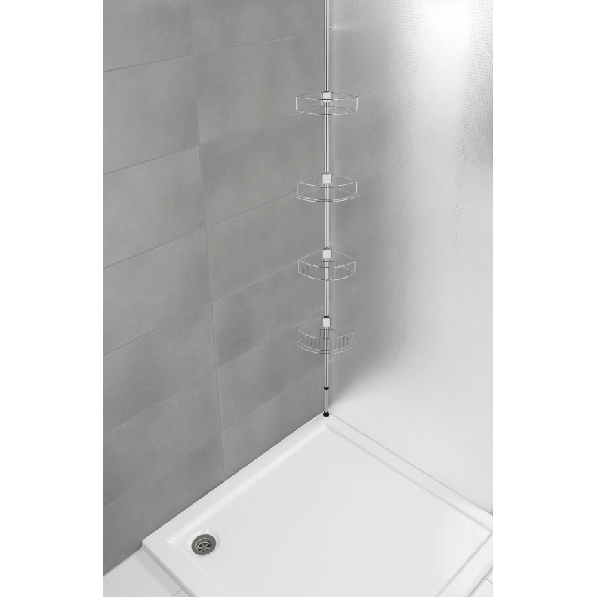 WENKO 21803100-Rohová police DOLCEDO 31x275 cm nerez/lesk. chrom