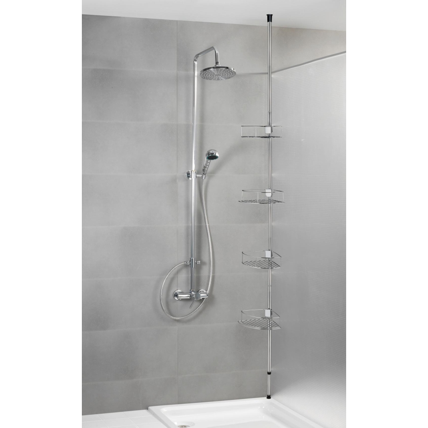 WENKO 21803100-Rohová police DOLCEDO 31x275 cm nerez/lesk. chrom