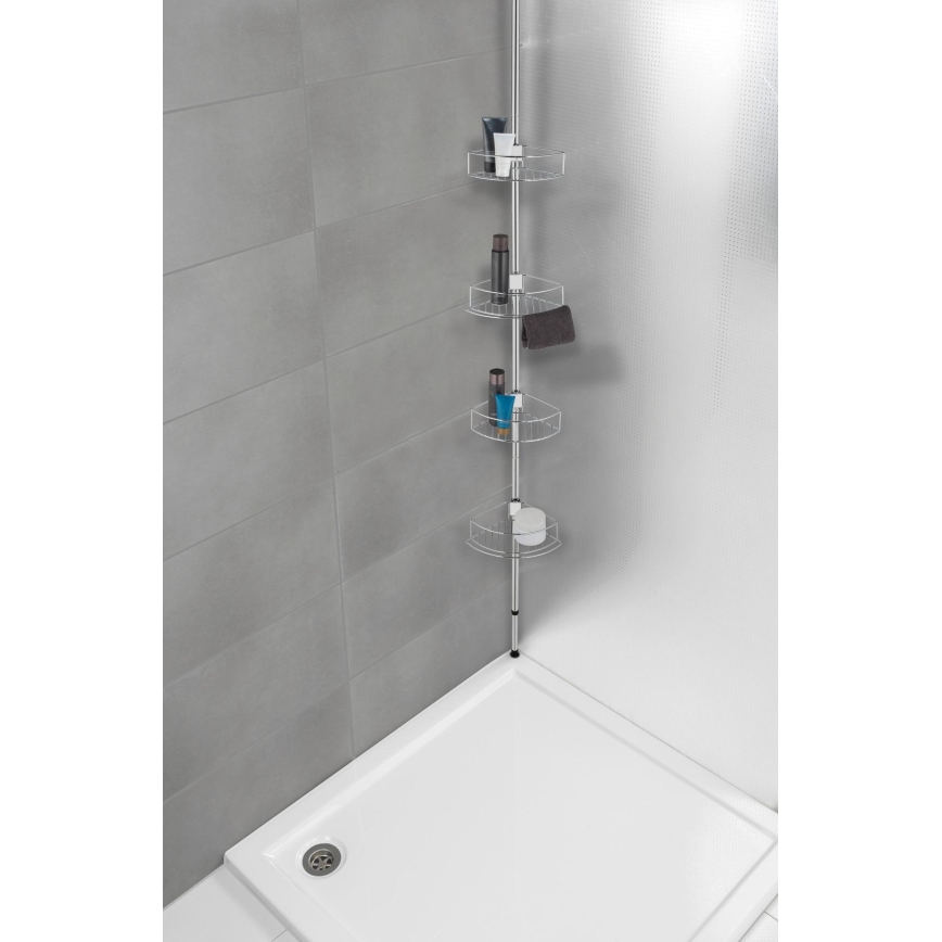 WENKO 21803100-Rohová police DOLCEDO 31x275 cm nerez/lesk. chrom