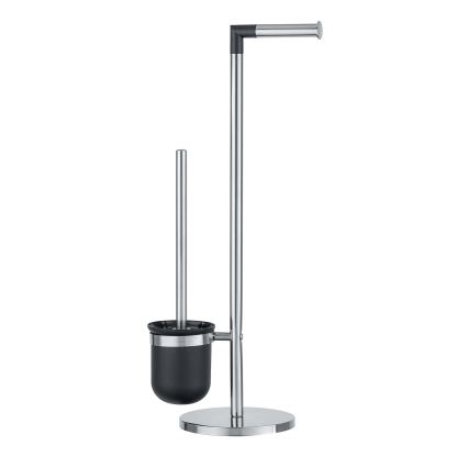 WENKO 21836800 - WC štětka PARUS 25,5x57 cm nerez/stříbrná/černá