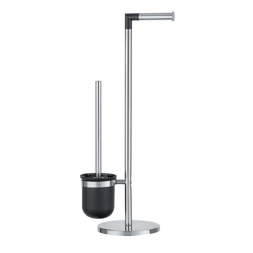 WENKO 21836800 - WC štětka PARUS 25,5x57 cm nerez/stříbrná/černá