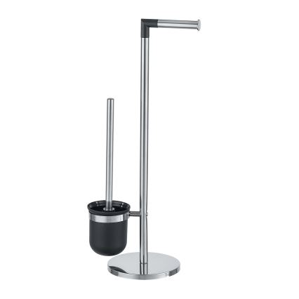 WENKO 21836800 - WC štětka PARUS 25,5x57 cm nerez/stříbrná/černá