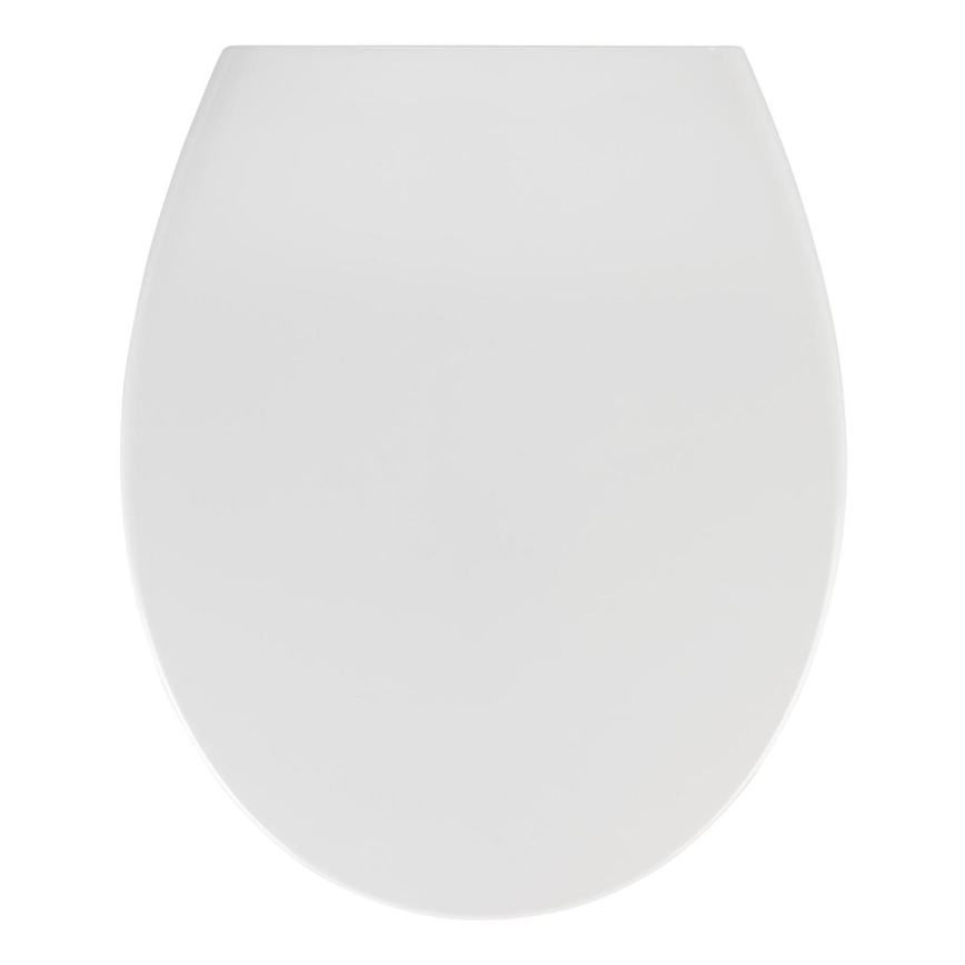 WENKO 21903100-WC sedátko SAMOS 44,5x37,5 cm bílá/stříbrná