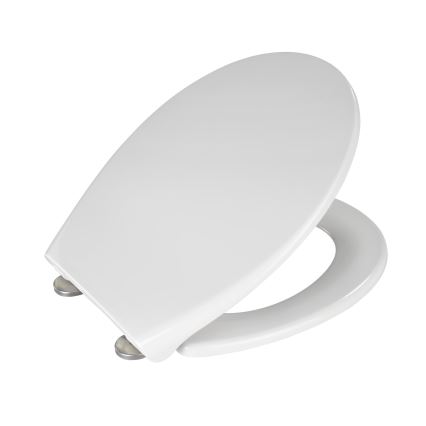 WENKO 21903100-WC sedátko SAMOS 44,5x37,5 cm bílá/stříbrná