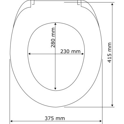 WENKO 21903100-WC sedátko SAMOS 44,5x37,5 cm bílá/stříbrná