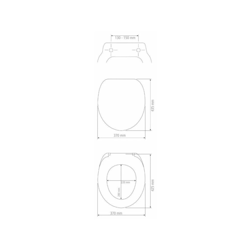 WENKO 21905100-Toaletní sedátko SECURA 37x44 cm bílá/šedá