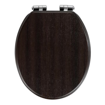 WENKO 22015100-WC sedátko WENGE 35,5x42,5 cm hnědá/stříbrná
