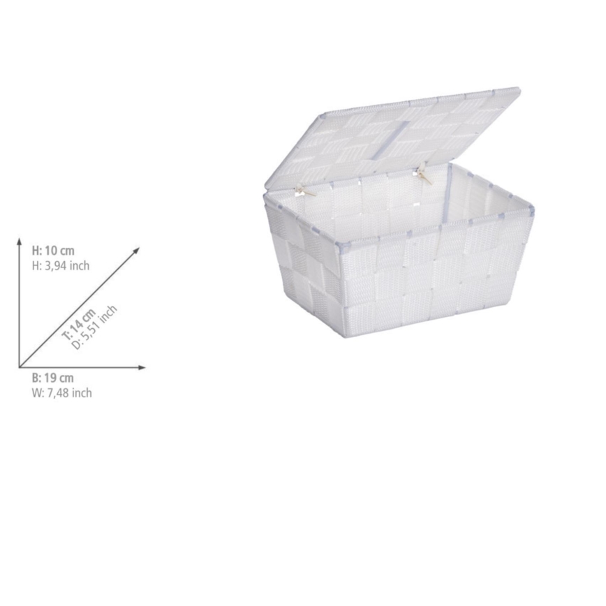 WENKO 22077100 - Koš ADRIA 19x14 cm bílá