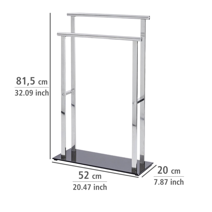 WENKO 22089100 – Věšák LAVA 52x81,5 cm nerez/stříbrná/černá