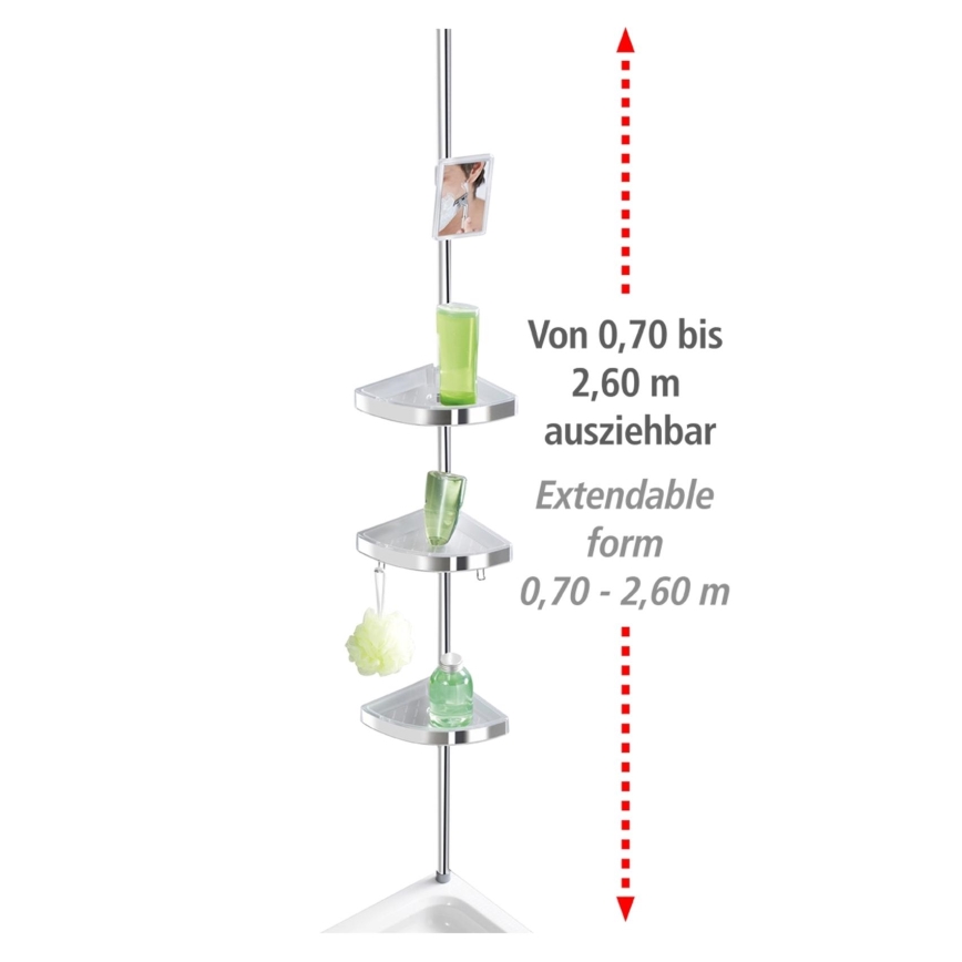 WENKO 22124100-Rohový element PREMIUM 27,5x260 cm stříbrná