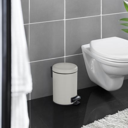 WENKO 22149100 - Koš LEMAN 17x25 cm béžová/černá