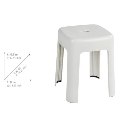 WENKO 22160100 - Stolička ALASKA 37x45,5 cm bílá