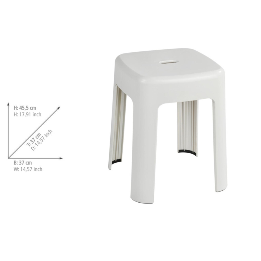 WENKO 22160100 - Stolička ALASKA 37x45,5 cm bílá