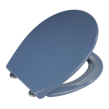 WENKO 22403100-WC sedátko SAMOS 44,5x37,5 cm modrá/stříbrná