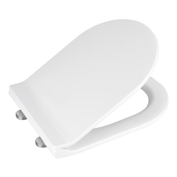 WENKO 22415100-Toaletní sedátko HABOS 46x36 cm bílá/stříbrná