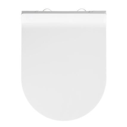 WENKO 22415100-Toaletní sedátko HABOS 46x36 cm bílá/stříbrná