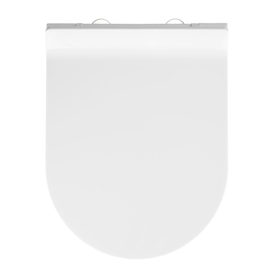 WENKO 22415100-Toaletní sedátko HABOS 46x36 cm bílá/stříbrná