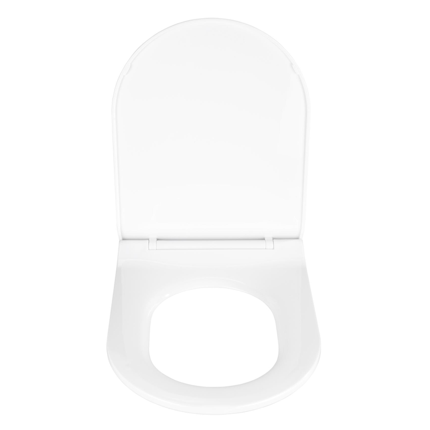 WENKO 22415100-Toaletní sedátko HABOS 46x36 cm bílá/stříbrná
