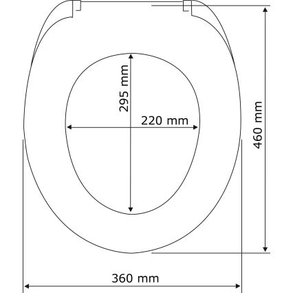WENKO 22415100-Toaletní sedátko HABOS 46x36 cm bílá/stříbrná