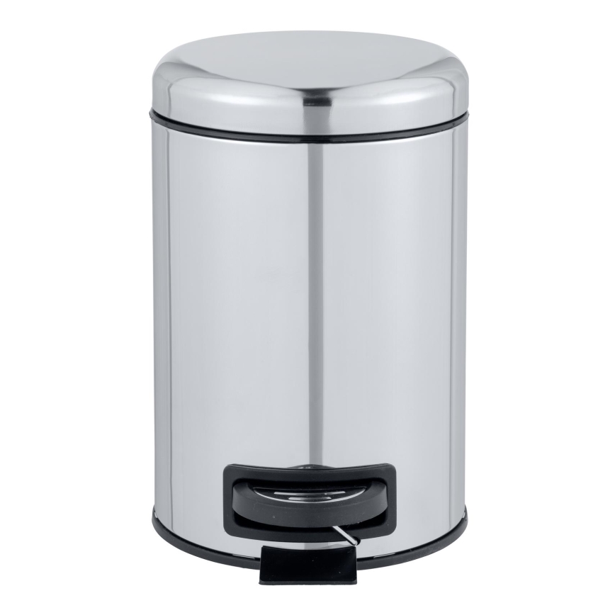 WENKO 22444100 - Koš LEMAN 17x25 cm nerez/stříbrná/černá