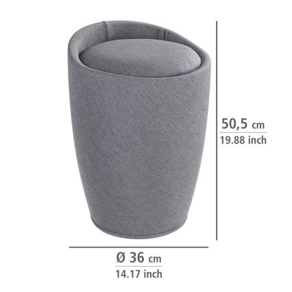 WENKO 22448100 - Stolička CANDY 36x50,5 cm šedá/černá