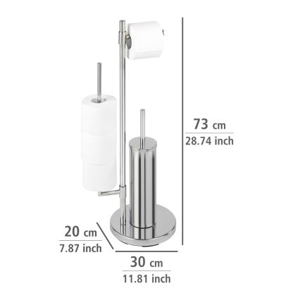 WENKO 22512100 - WC štětka UNIVERSALO NEO 30x73 cm nerez/stříbrná