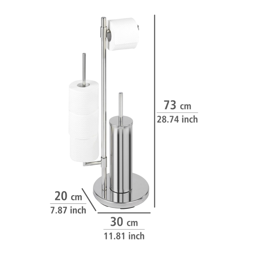 WENKO 22512100 - WC štětka UNIVERSALO NEO 30x73 cm nerez/stříbrná