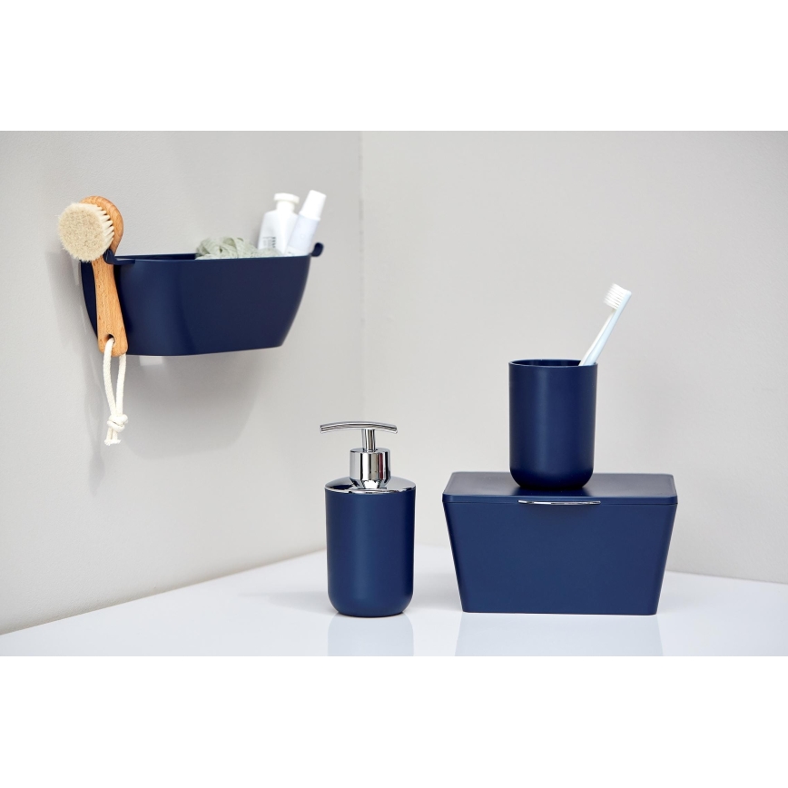 WENKO 22519100 - Dávkovač mýdla BRASIL 320 ml modrá/lesklý chrom