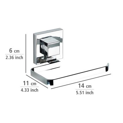 WENKO 22687100-Držák toaletního papíru VACUUM-LOC QUADRO ED 14x11 cm lesk. chrom