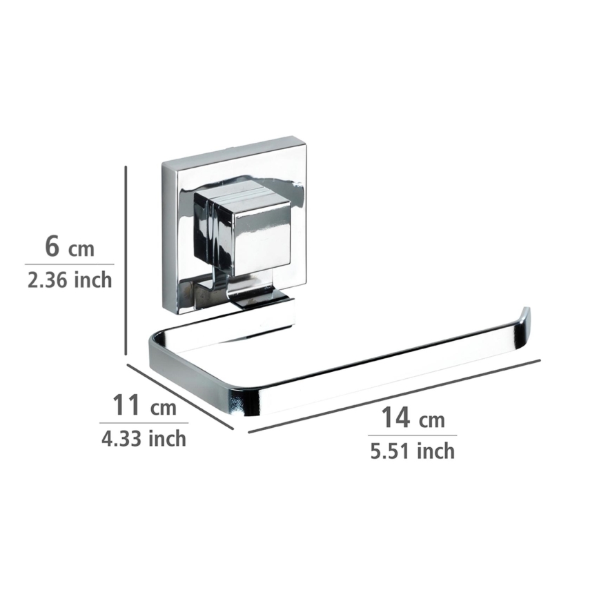 WENKO 22687100-Držák toaletního papíru VACUUM-LOC QUADRO ED 14x11 cm lesk. chrom